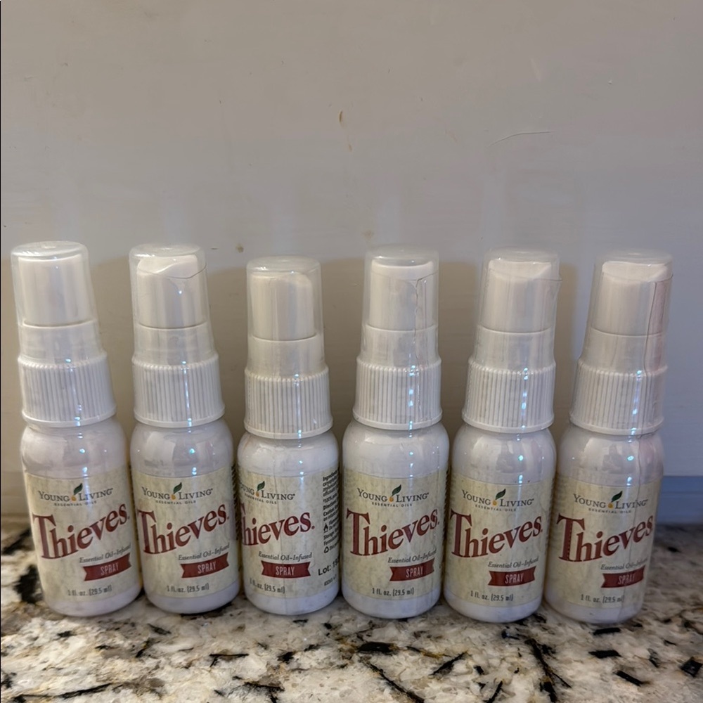 Young Living Thieves Spray Set - White and Red